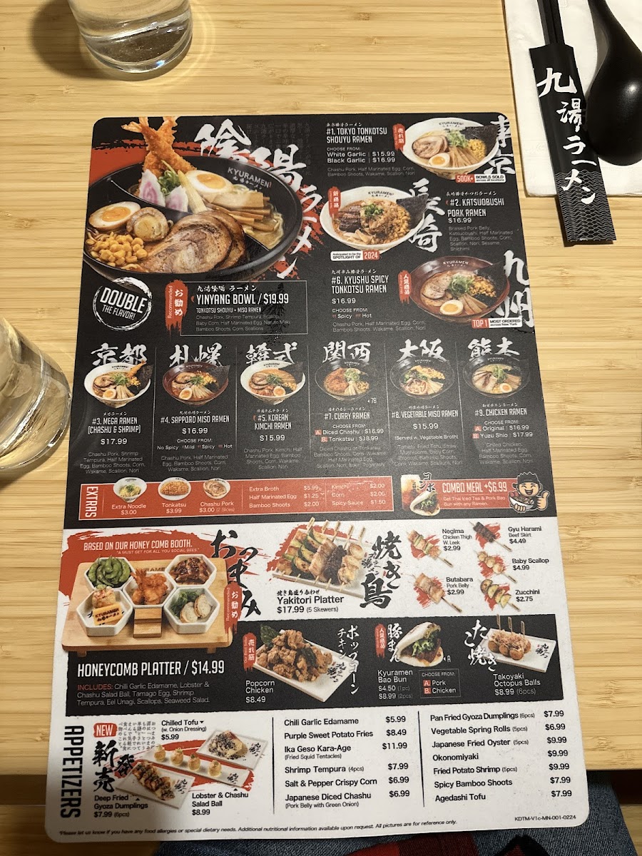 Menu Kyuramen - Eagan-3