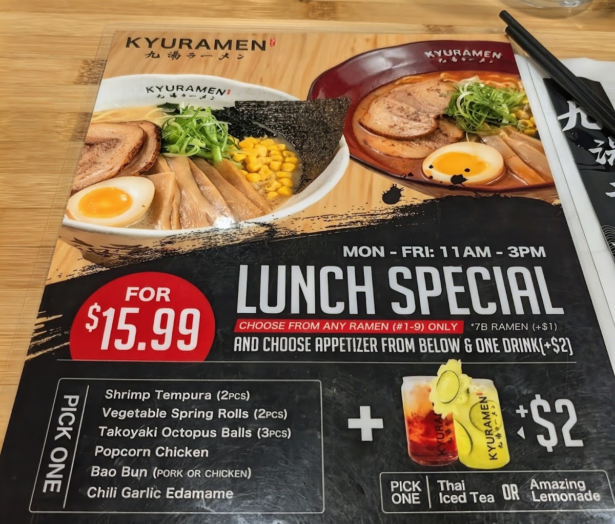 Menu Kyuramen - Eagan-5